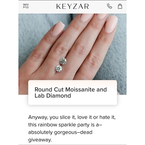 NEW VS EF Moissanite Gold Ring Size 6 - Picture 16 of 16